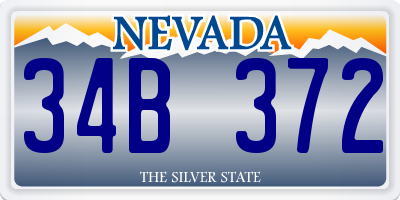 NV license plate 34B372