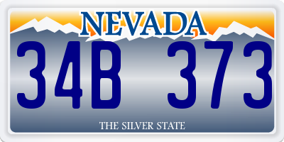 NV license plate 34B373