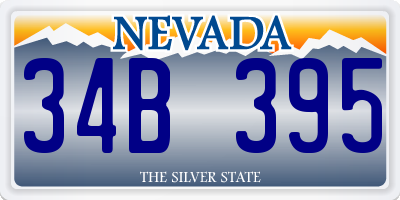 NV license plate 34B395