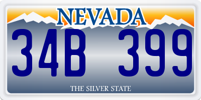 NV license plate 34B399