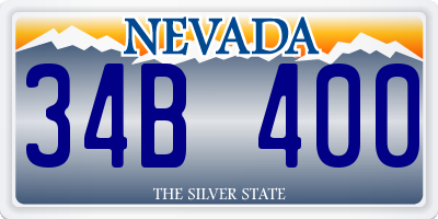 NV license plate 34B400