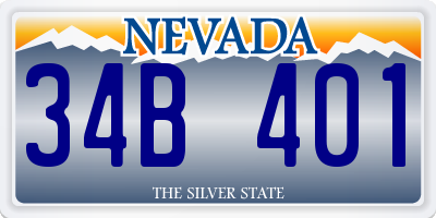 NV license plate 34B401