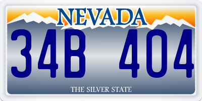 NV license plate 34B404