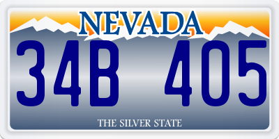 NV license plate 34B405