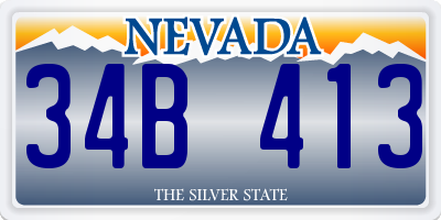 NV license plate 34B413