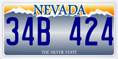 NV license plate 34B424