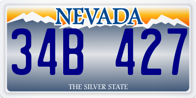 NV license plate 34B427