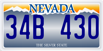 NV license plate 34B430