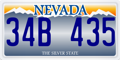 NV license plate 34B435