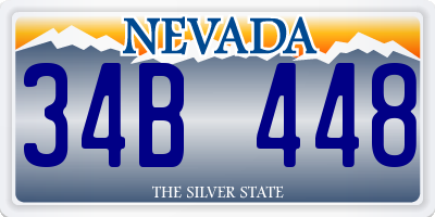NV license plate 34B448