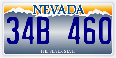 NV license plate 34B460