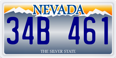 NV license plate 34B461