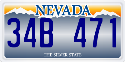 NV license plate 34B471