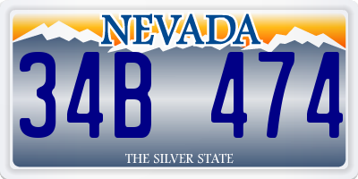 NV license plate 34B474