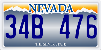 NV license plate 34B476