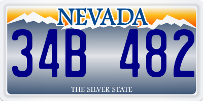 NV license plate 34B482