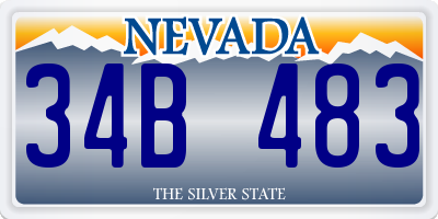 NV license plate 34B483