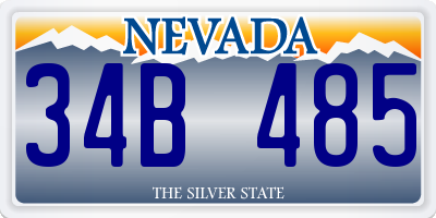 NV license plate 34B485