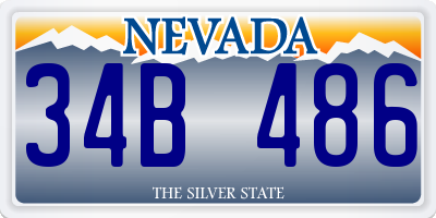 NV license plate 34B486