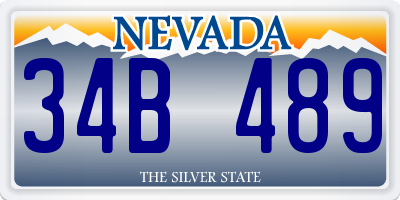NV license plate 34B489