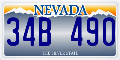 NV license plate 34B490