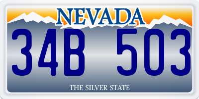 NV license plate 34B503