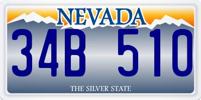 NV license plate 34B510