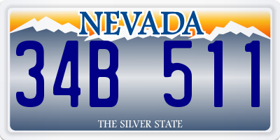 NV license plate 34B511