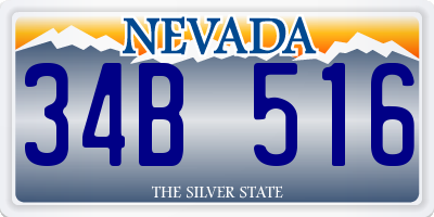 NV license plate 34B516