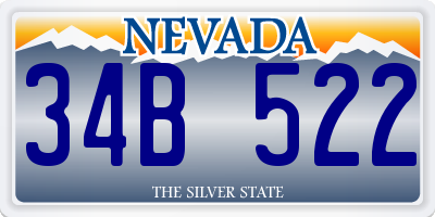 NV license plate 34B522