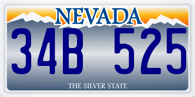 NV license plate 34B525