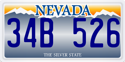 NV license plate 34B526