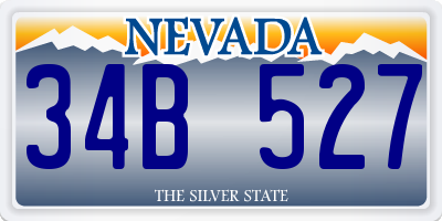 NV license plate 34B527