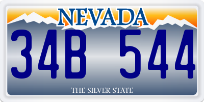 NV license plate 34B544