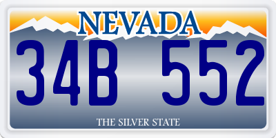 NV license plate 34B552