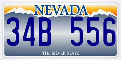 NV license plate 34B556