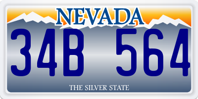 NV license plate 34B564