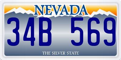 NV license plate 34B569