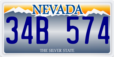 NV license plate 34B574