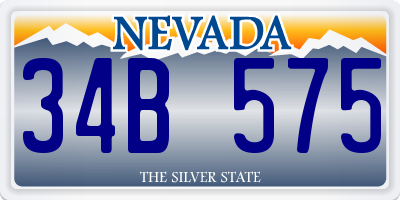 NV license plate 34B575