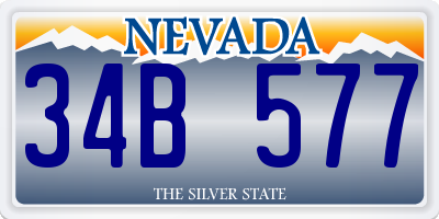 NV license plate 34B577