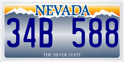 NV license plate 34B588