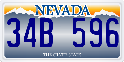NV license plate 34B596