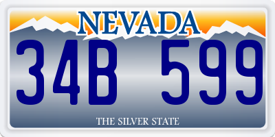 NV license plate 34B599
