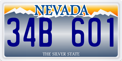 NV license plate 34B601