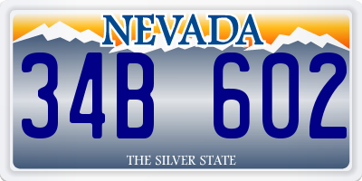NV license plate 34B602