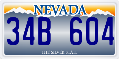 NV license plate 34B604