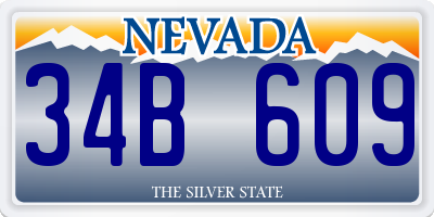 NV license plate 34B609