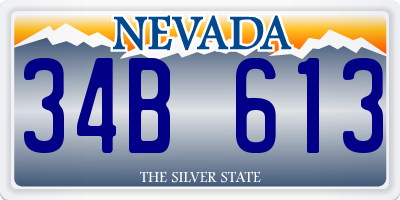 NV license plate 34B613
