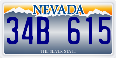 NV license plate 34B615